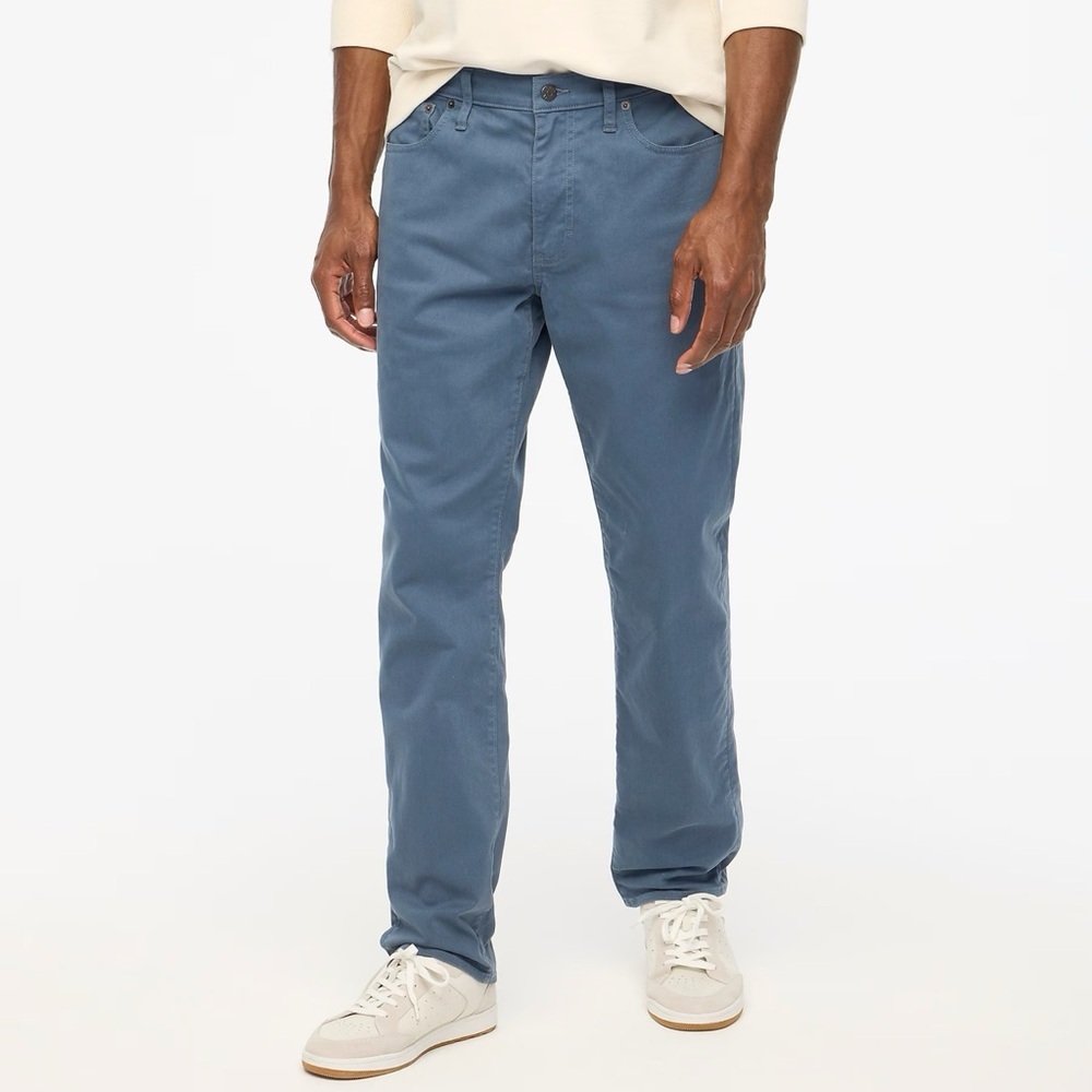 J.Crew Straight-fit garment-dyed five-pocket pant Opal Blue Size 30x30 NWT Work